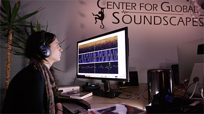 (Scientist Analyzing Soundscape at Purdue University)